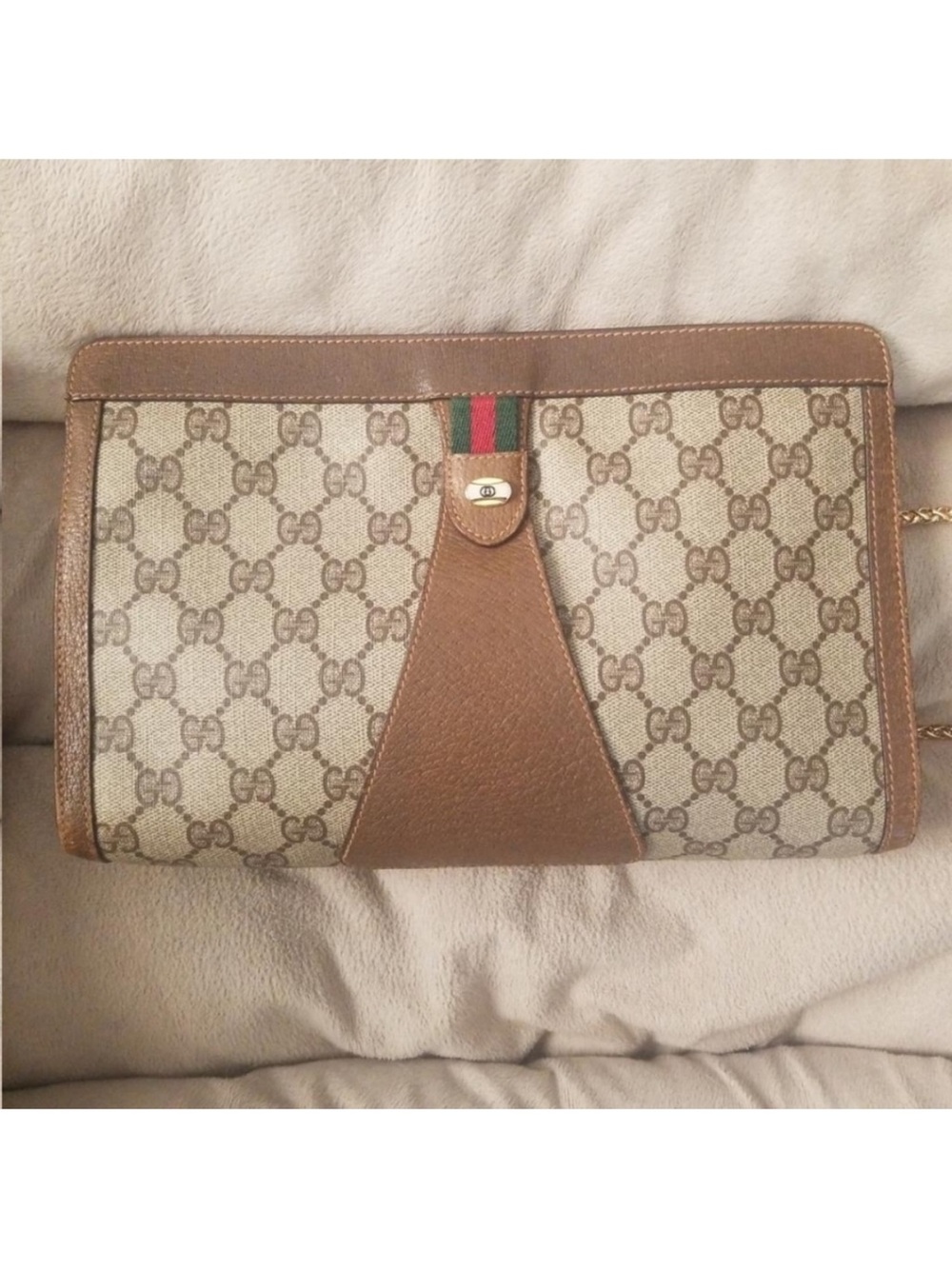 🧸Authentic Vintage Gucci🧸 Crossbody Clutch Ophidia Brown GG Canvas Clutch